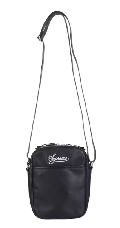 Supreme Nike Leather Shoulder Bag Black