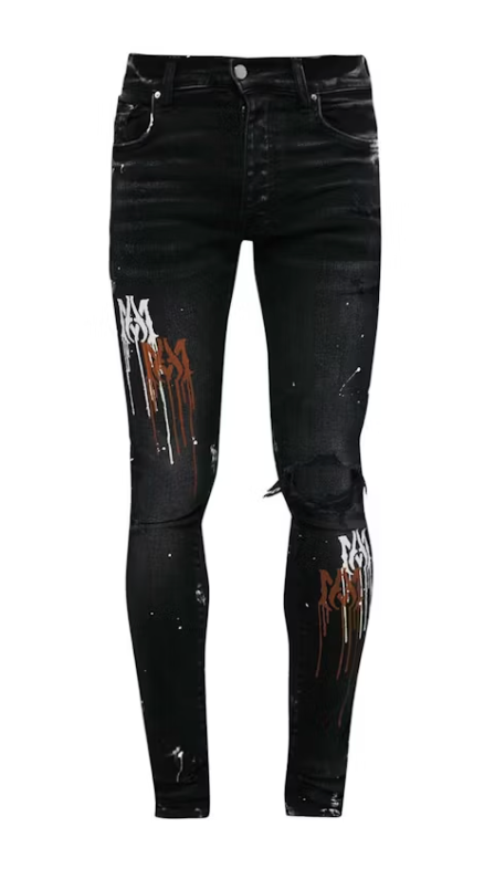 AMIRI Classic MA Stencil Jeans Aged Black