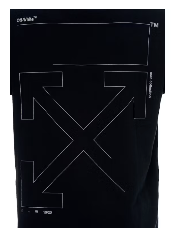OFF-WHITE Unfinished T-shirt Black/SIlver