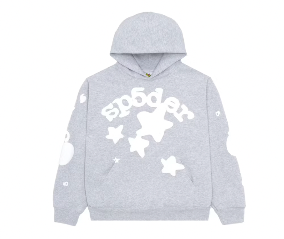 Sp5der Beluga Hoodie & Sweatpants Heather Grey Set