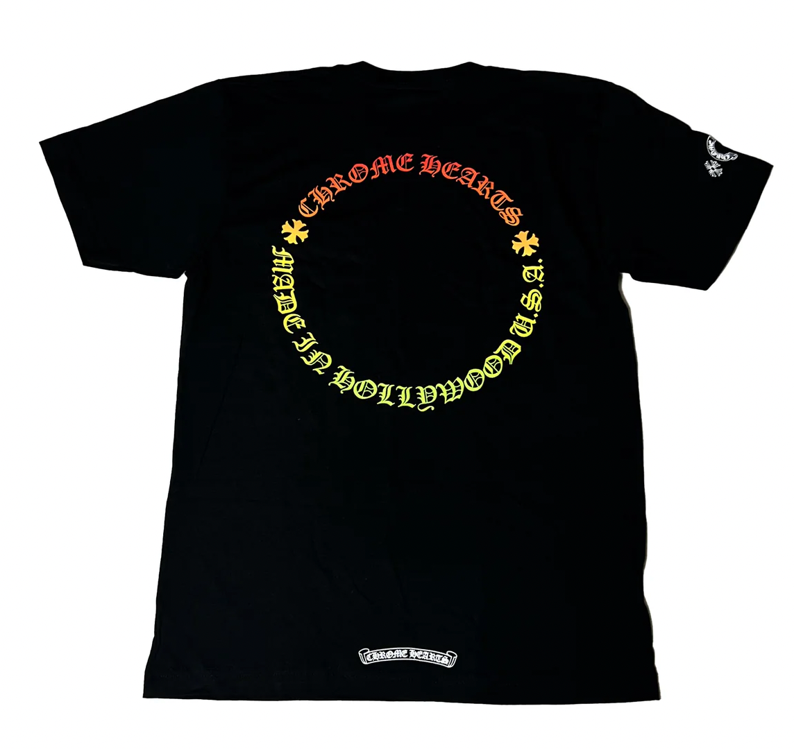 Chrome Hearts Gradient Floral T-shirt Black/Multi-Color