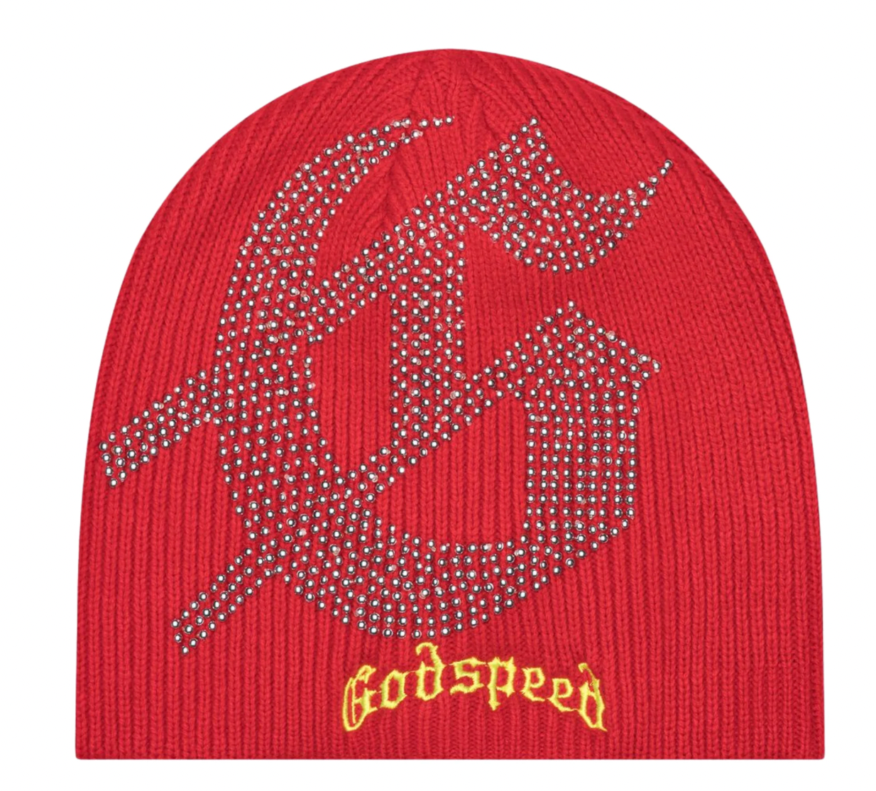 Godspeed Studded Beanie (Red/Yellow)