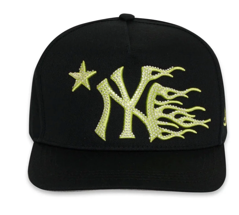 Hellstar NY Snapback Hat Black Neon
