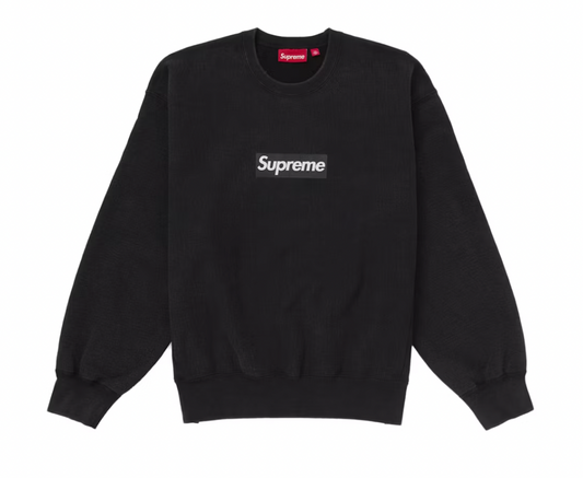 Supreme Washed Box Logo Crewneck Black