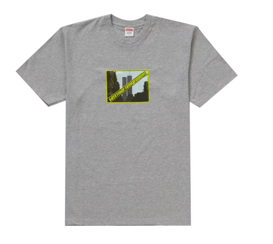 Supreme Greetings Tee Heather Grey