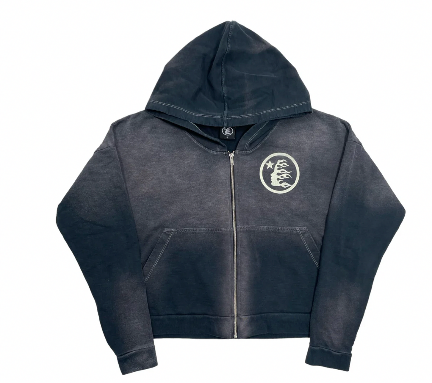 Hellstar Racer Zip Up Hoodie Black