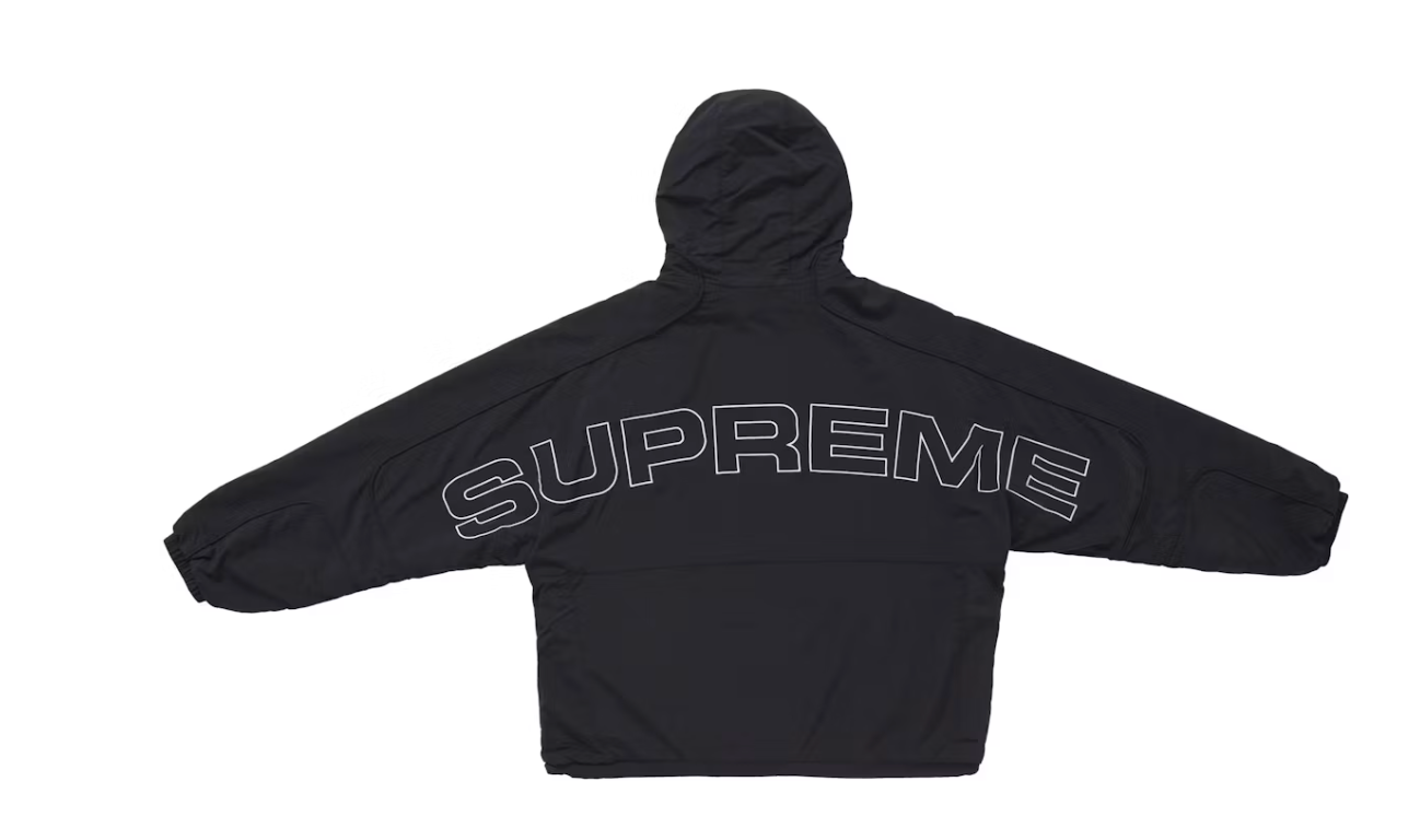 Supreme Faux Fur Reversible Hooded Track Jacket Black