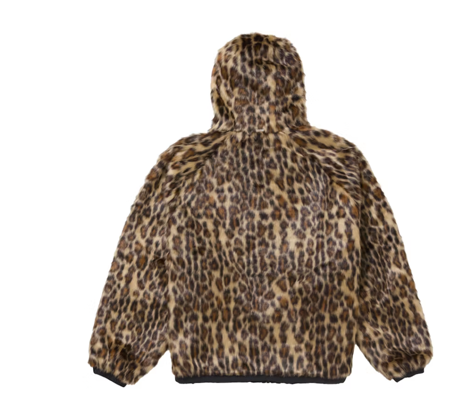 Supreme Faux Fur Reversible Hooded Track Jacket Black