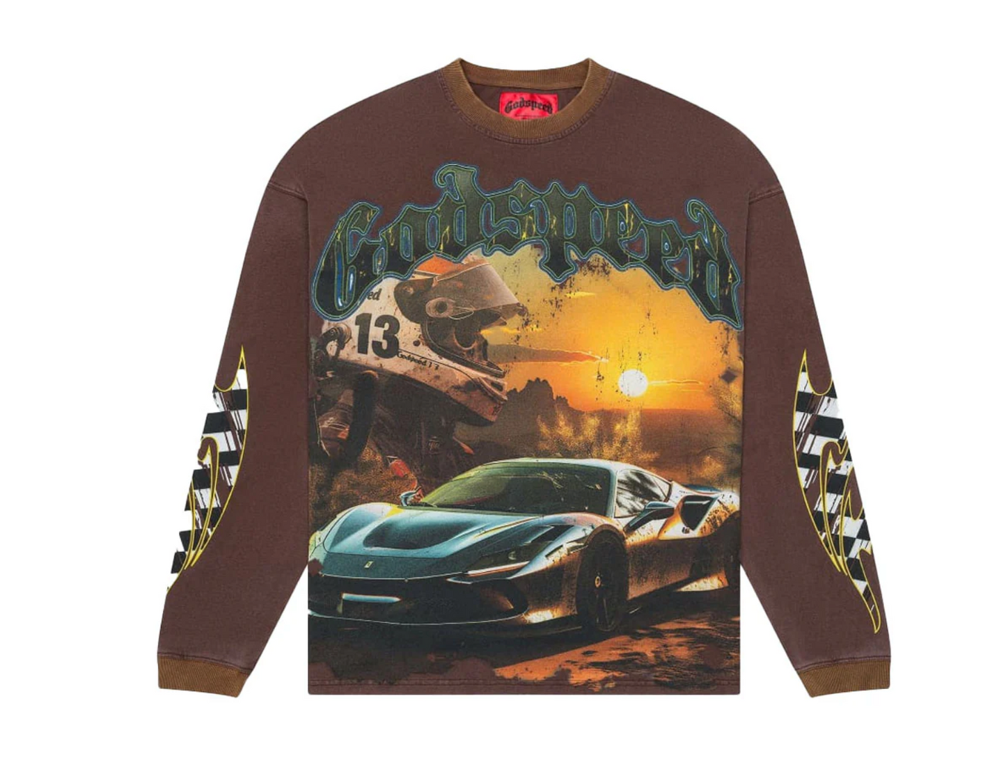 Godspeed Sunset Drift Brown Wash Long Sleeve