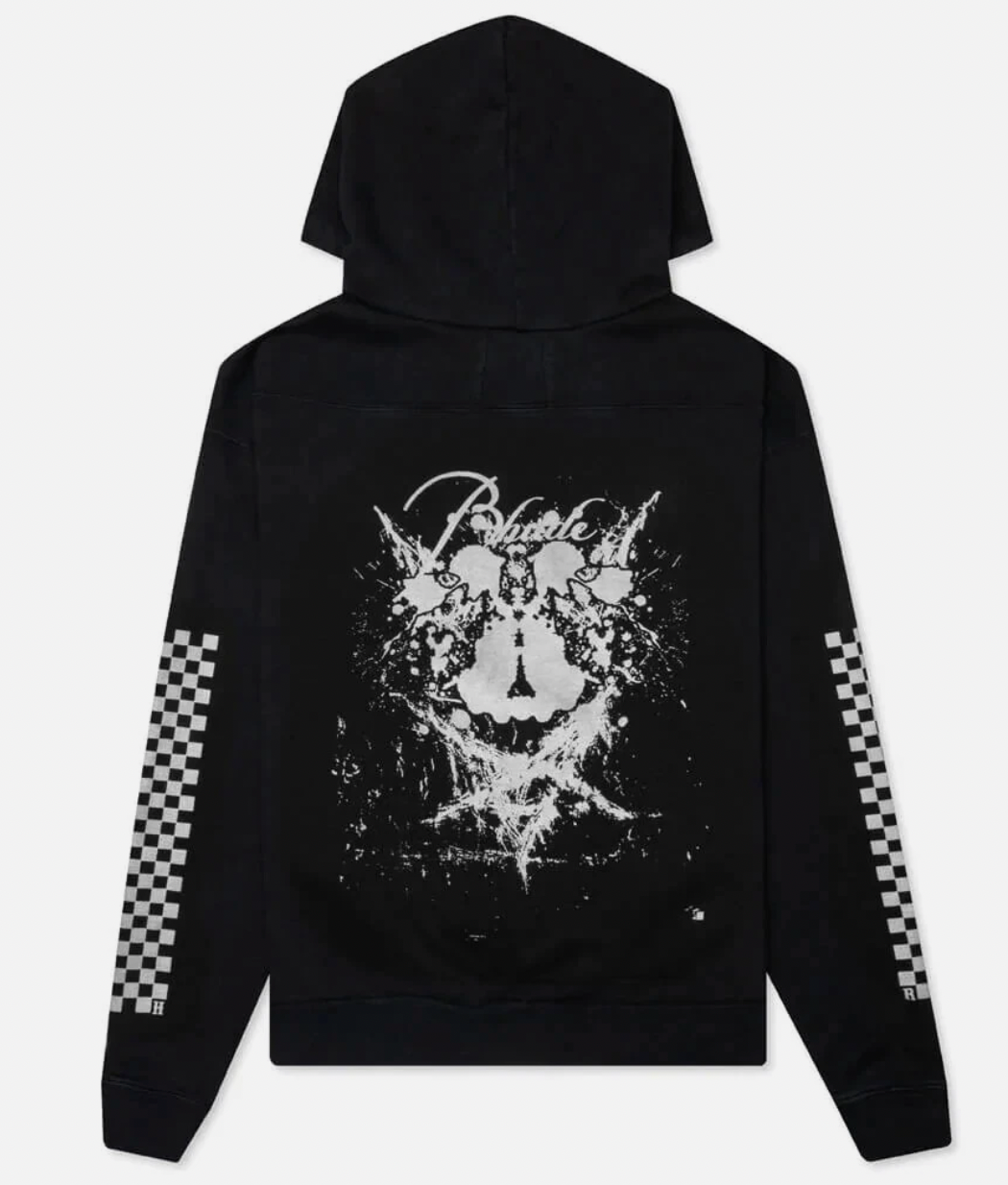 Rhude Rhacer 3 Checkerd Hoodie Black