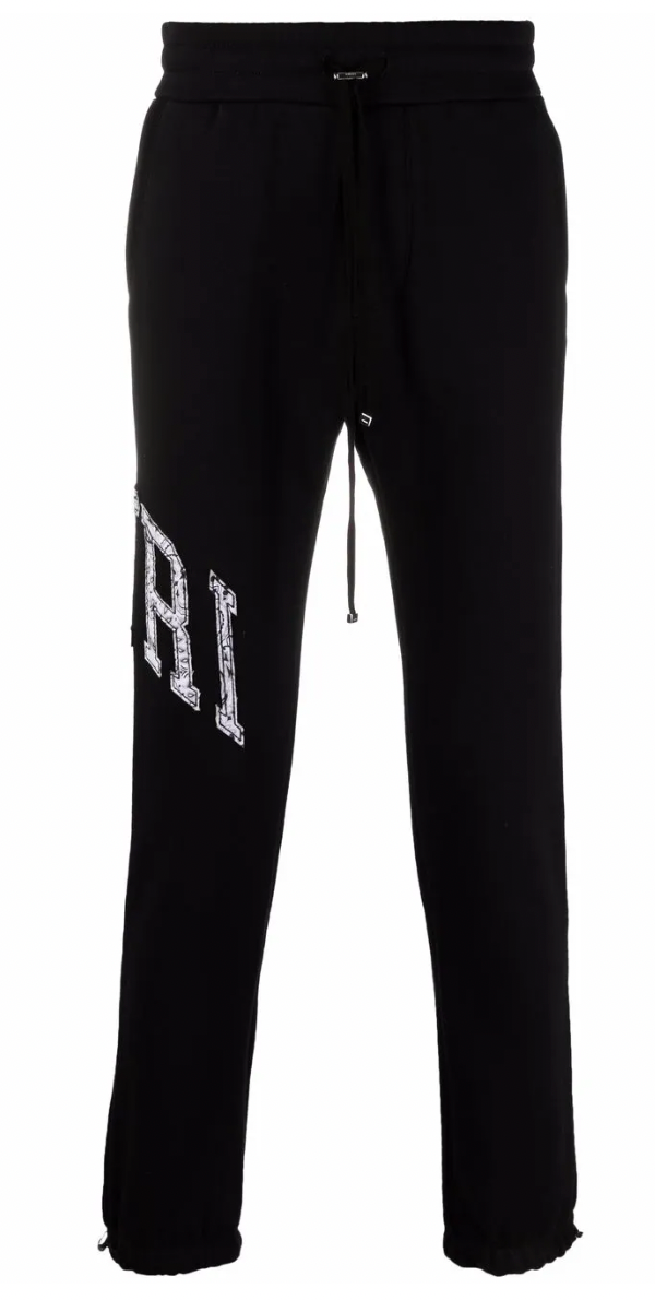 Amiri Black Logo Varsity Lounge Sweatpants Black