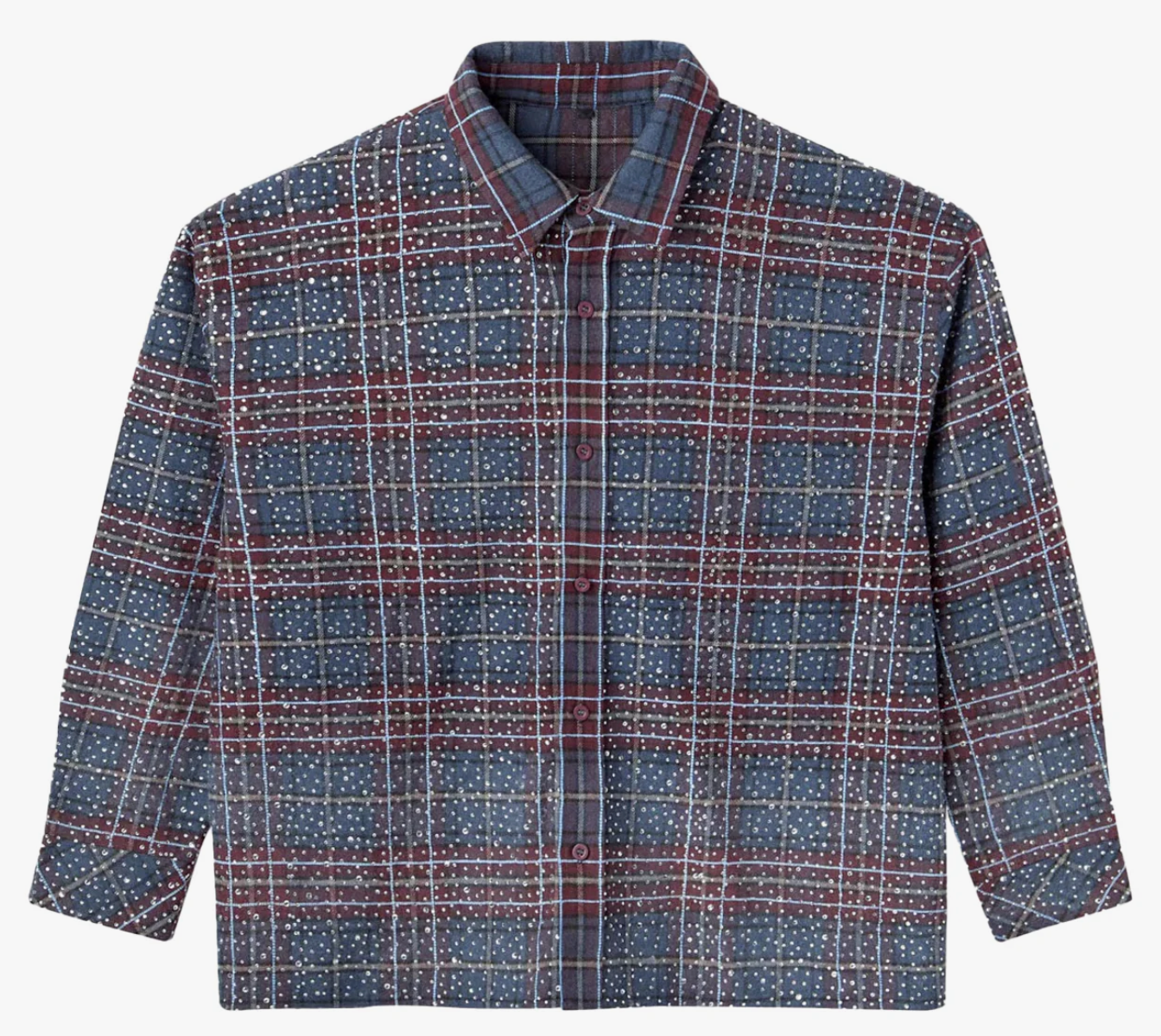 Happy Memories Don't Die HMDD Disco Cropped Flannel Navy