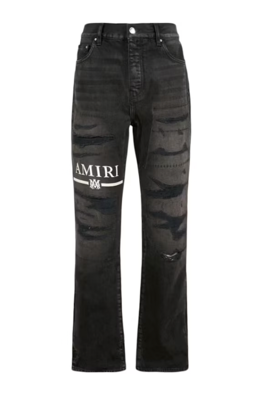 AMIRI Ma Bar Logo Straight Jean Black