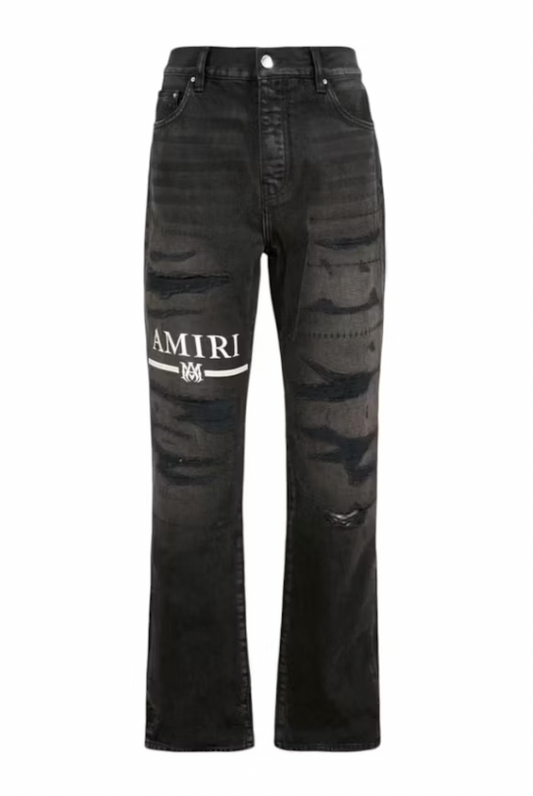 AMIRI Ma Bar Logo Straight Jean Black