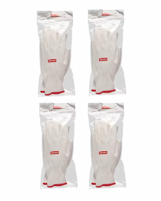 Supreme Rubberized Gloves FW20 Season Gift White/Red