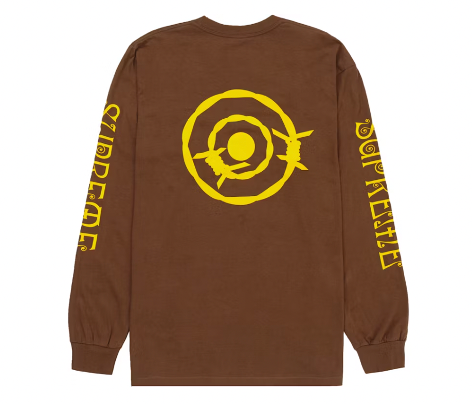 Supreme SOUTH2 WEST8 L/S Pocket Tee Brown