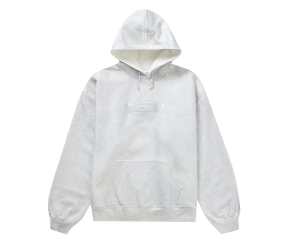 Supreme MM6 Maison Margiela Foil Box Logo Hooded Sweatshirt White