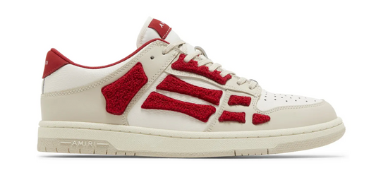 AMIRI Skel Top Low White Red Chenille