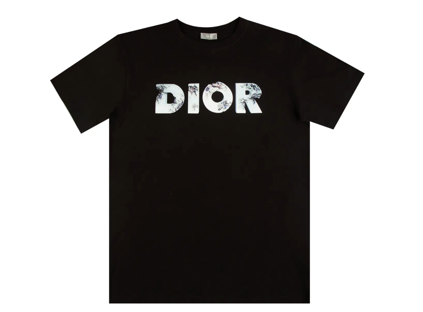 Dior x Daniel Arsham Eroded Logo 3D Print Tee Black