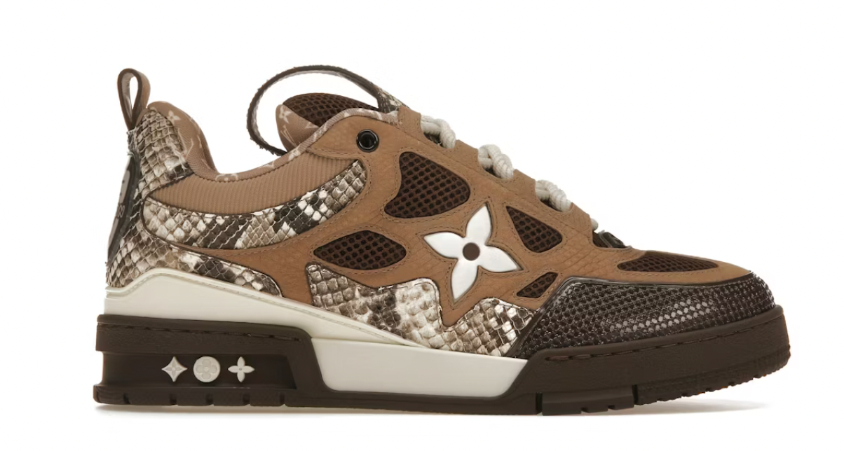 Louis Vuitton Skate Sneaker Brown Snakeskin