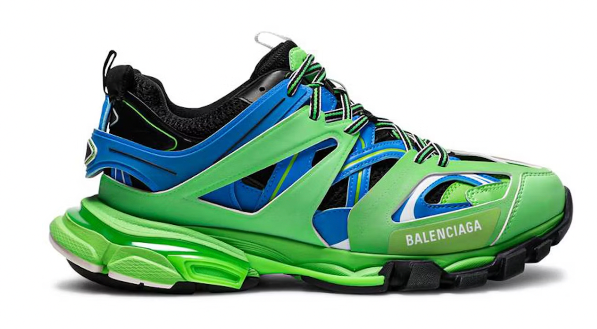 Balenciaga Track Trainers Green Blue