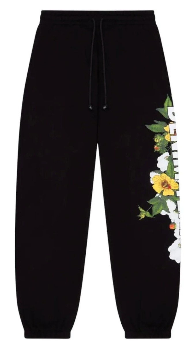 Denim Tears Floral Logo Sweatpants Black