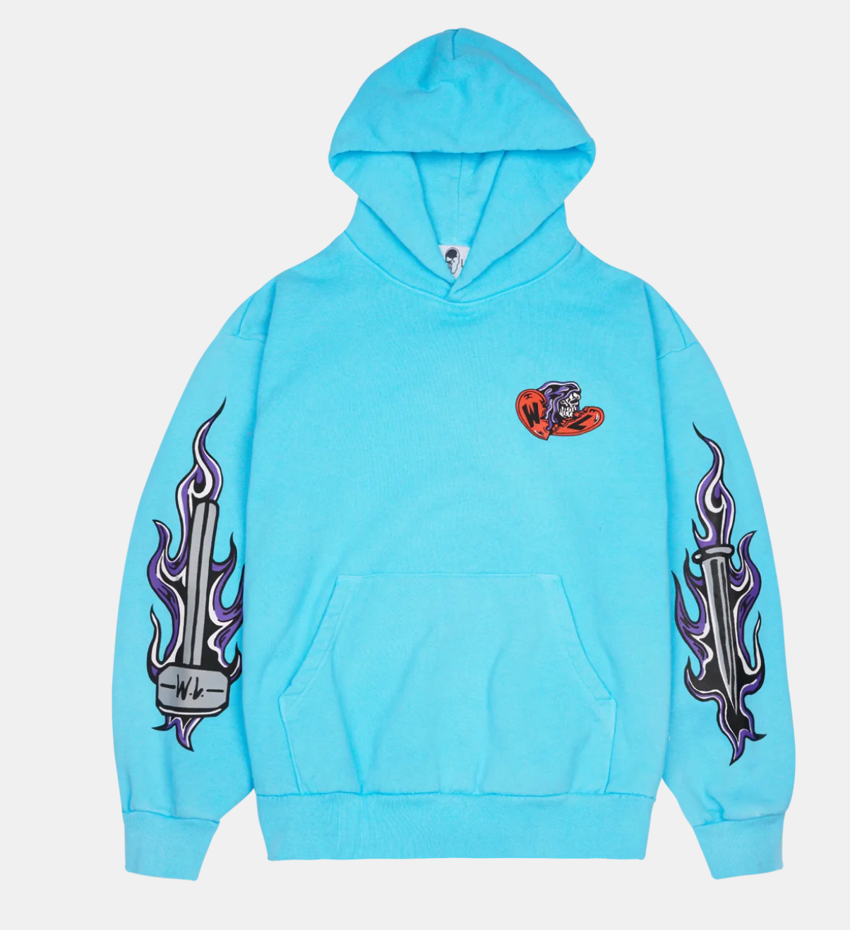 Warren Lotas Broken Heart Reaper Hoodie Blue