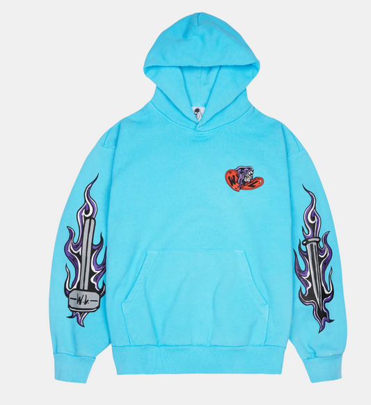 Warren Lotas Broken Heart Reaper Hoodie Blue