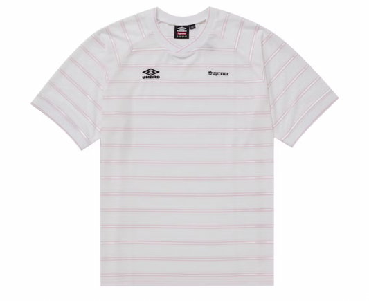 Supreme Umbro Stripe Soccer Jersey White