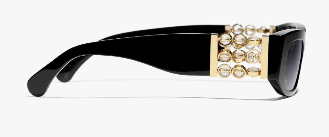 Chanel Oval Sunglasses Acetate & Glass Pearls
