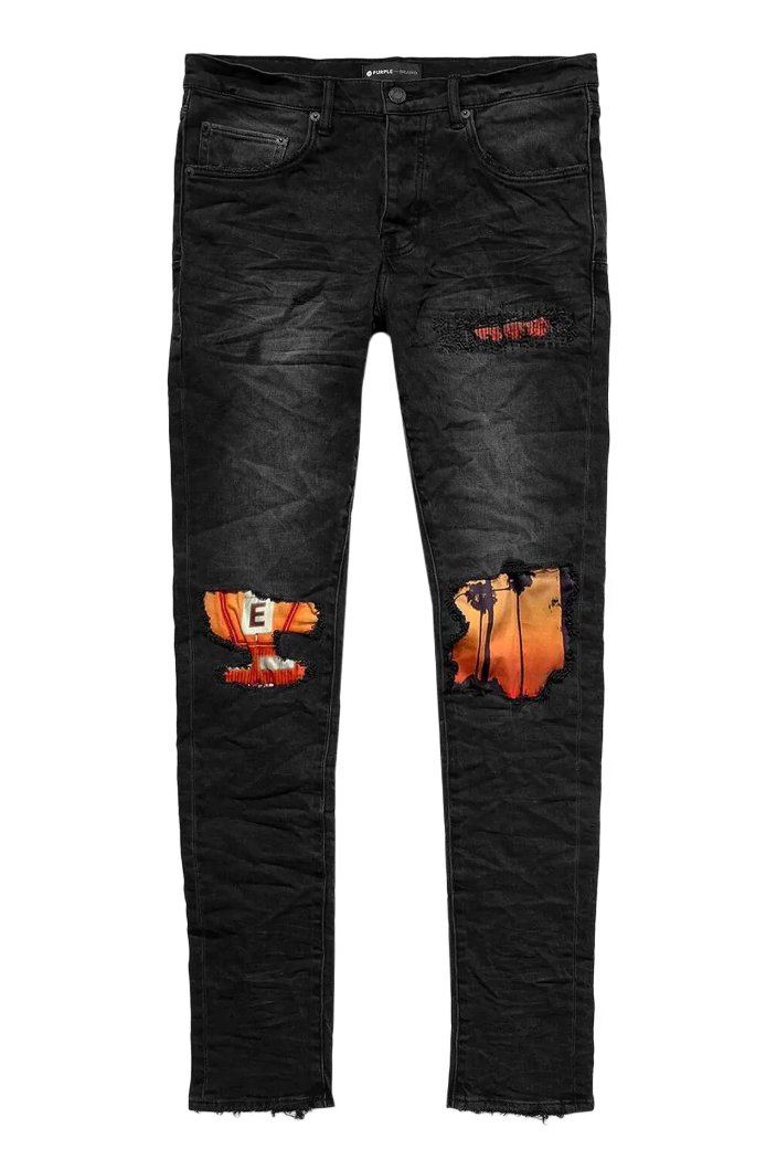 PURPLE BRAND x Blue Sky Inn Low Rise Skinny Jeans Black