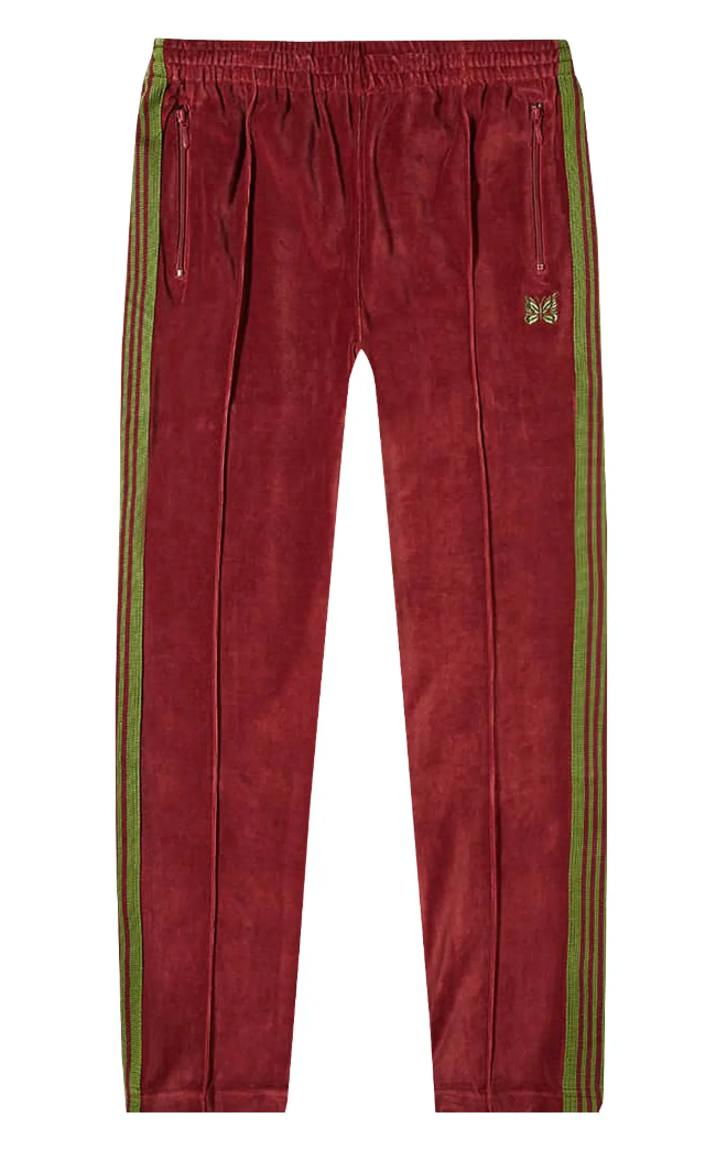 Needles Narrow Track Pant Bordeaux Red