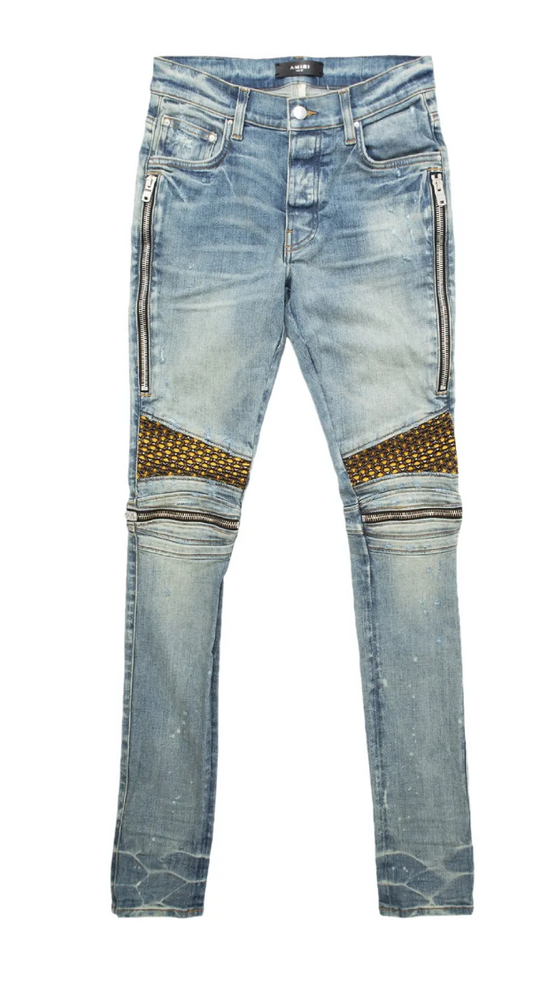 Amiri MX2 Velvet PJ Jean Clay Indigo