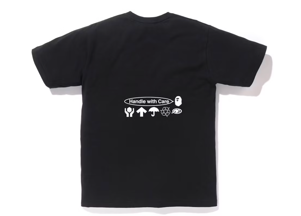 Bape Handle With Care Tee Black