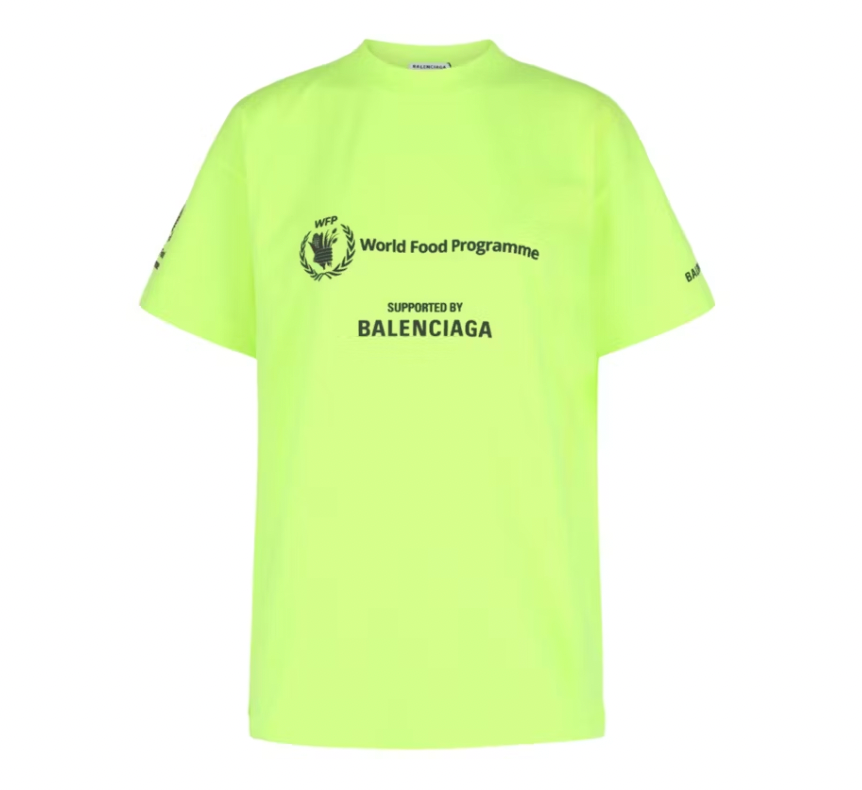Balenciaga World Food Programme Graphic T-Shirt Fluorescent Yellow/Black