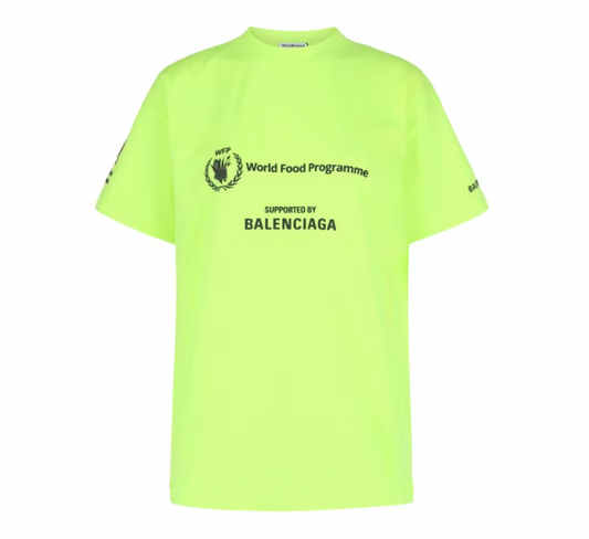 Balenciaga World Food Programme Graphic T-Shirt Fluorescent Yellow/Black