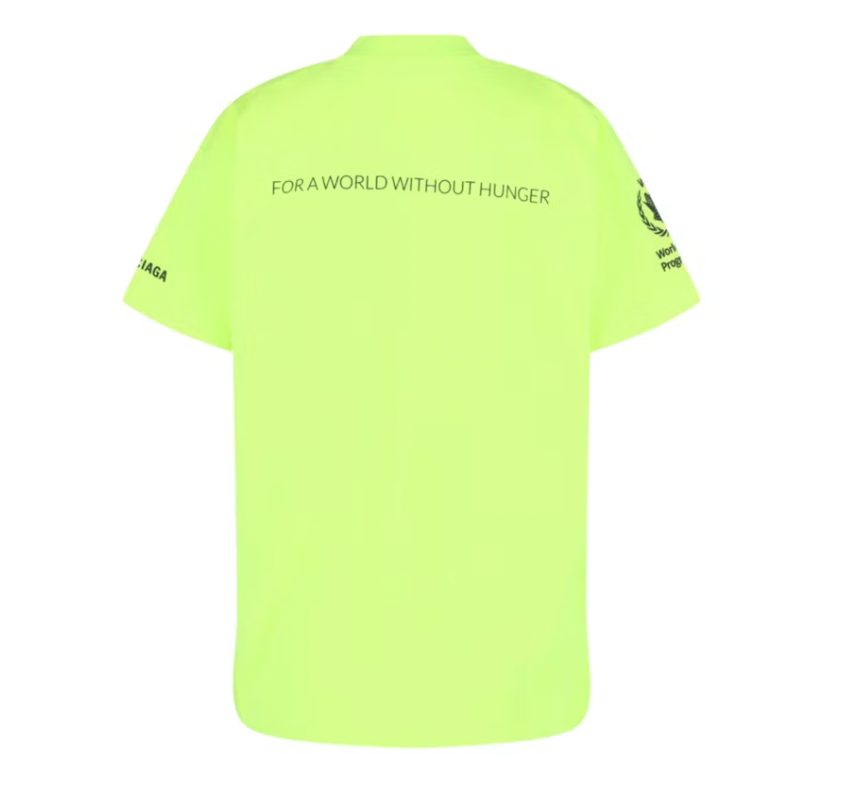 Balenciaga World Food Programme Graphic T-Shirt Fluorescent Yellow/Black