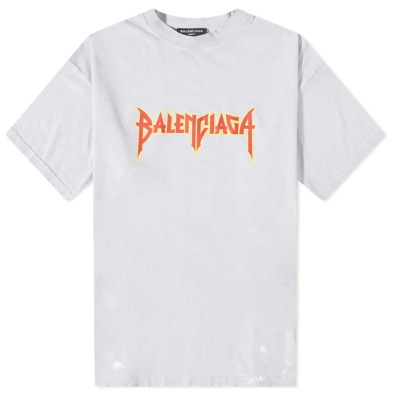 Balenciaga Metal Logo T-Shirt Dirty White