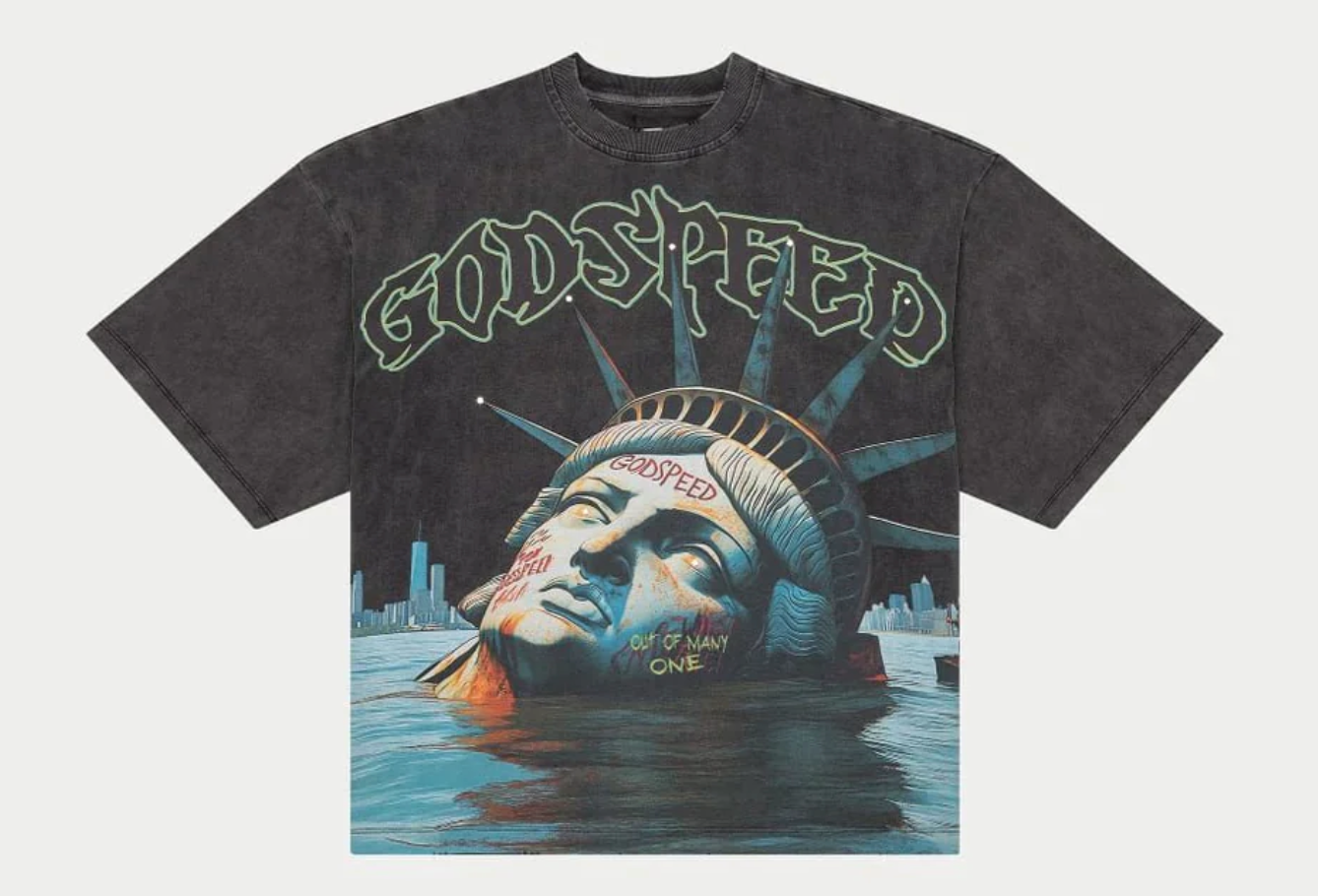 Godspeed Sunken Liberty T-Shirt Grey Wash