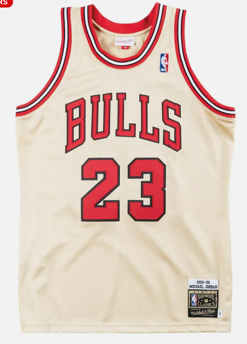 Mitchell & Ness Jordan Gold Chicago Bulls1995/96 Premium Player Jersey Gold