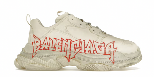 Balenciaga Triple S DIY Metal White Red