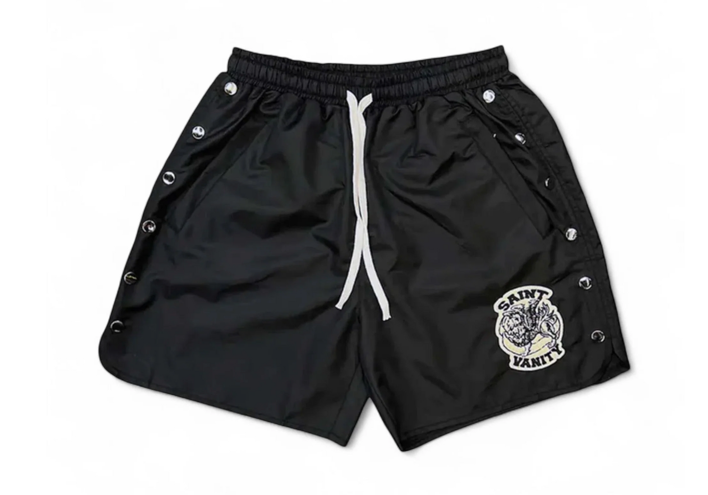 Saint Vanity Black Nylon Shorts
