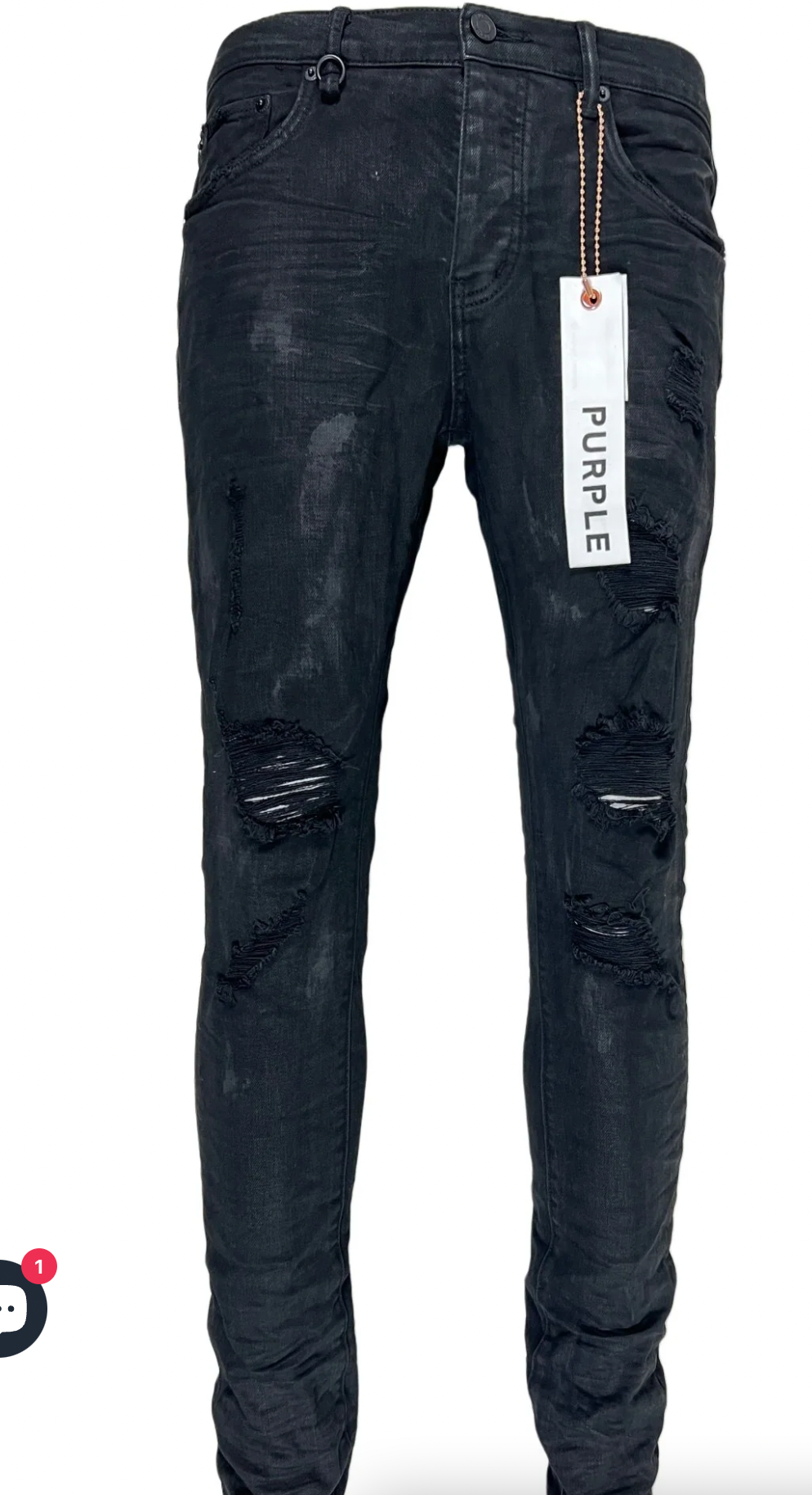 Purple Brand Jeans P001-BOP Black Oil Spill
