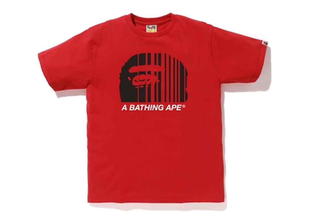 Bape Vertical Line Tee Red
