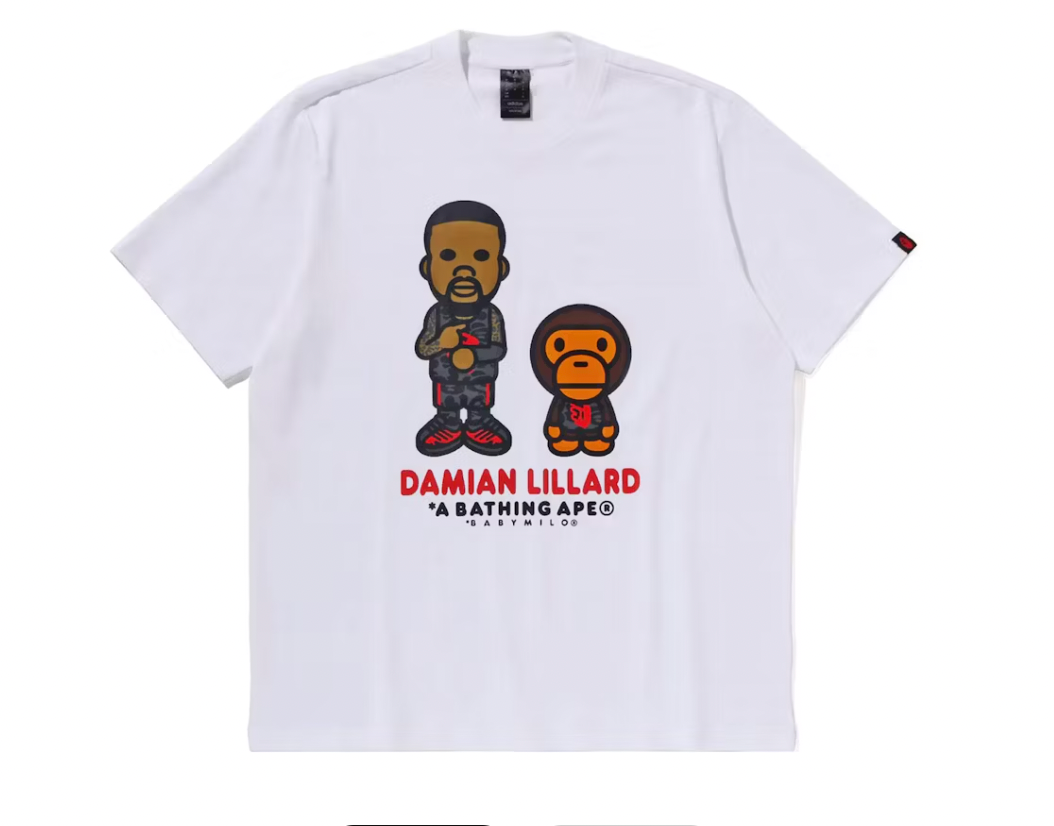 BAPE x adidas Dame Baby Milo Tee White