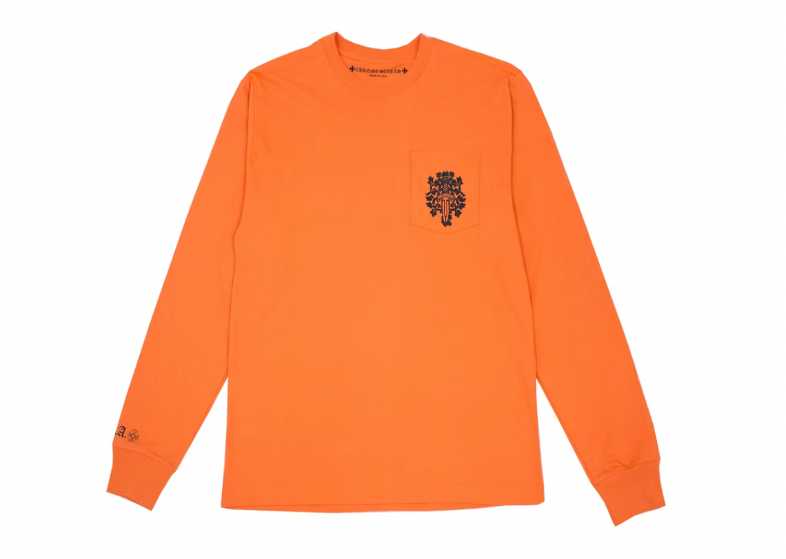 Chrome Hearts Vine Dagger L/S Tee Orange Black