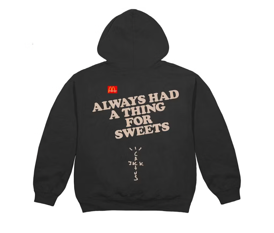Travis Scott x McDonald's Apple Pie Hoodie Washed Black