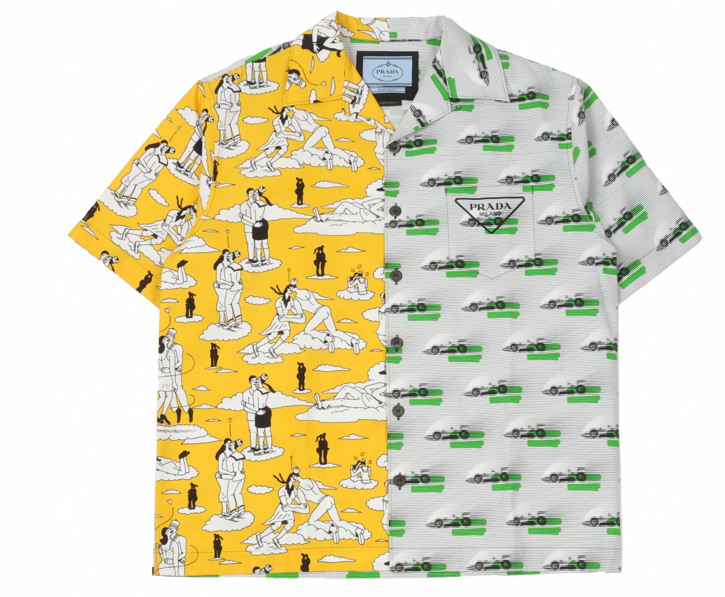 Prada Double Match Poplin Button Up Shirt
