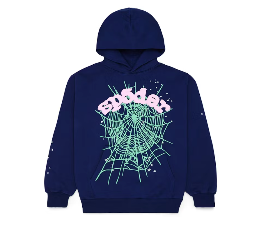 Sp5der OG Web Hoodie Navy