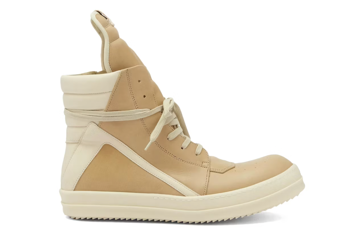 Rick Owens Hollywood Geobasket High Parchment Milk